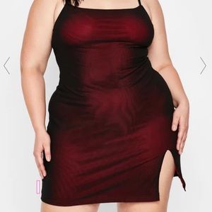 Horoscope plus size 3x Black & Red Slip Dress